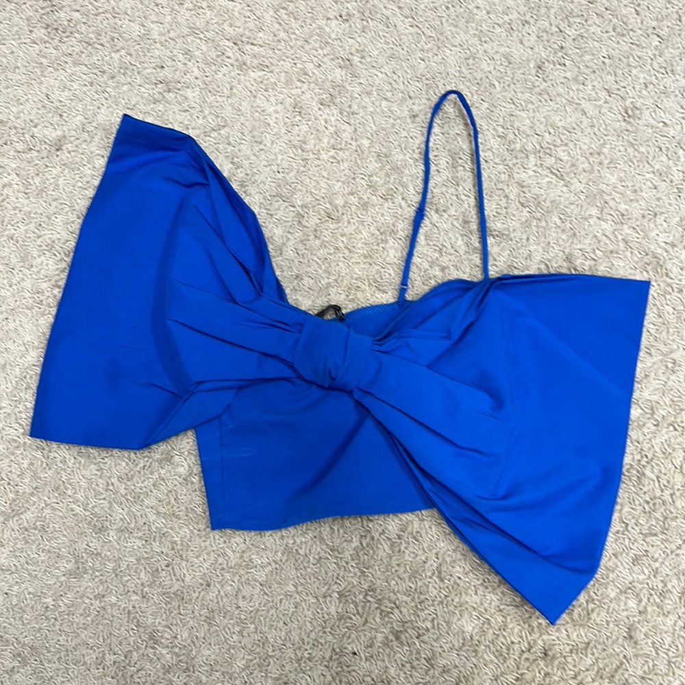 Zara big bow crop top